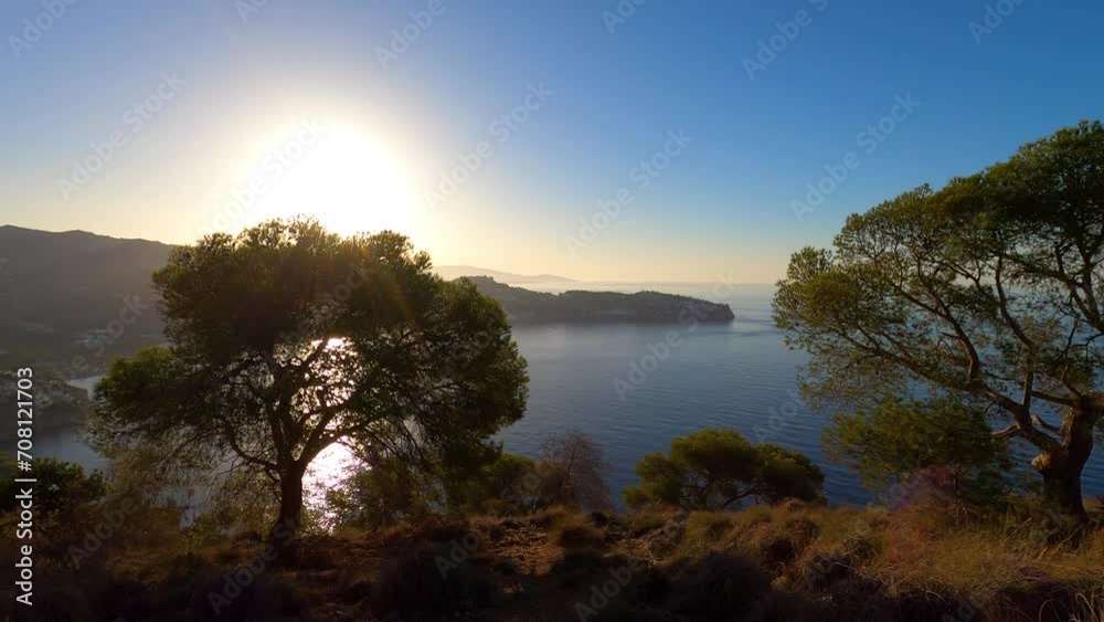 Sunrise over Mediterranean sea from Cerro Gordo. La Herradura, Andulasia, Southern Spain Sunrise over Mediterranean sea from Cerro Gordo. La Herradura, Andulasia, Southern Spain