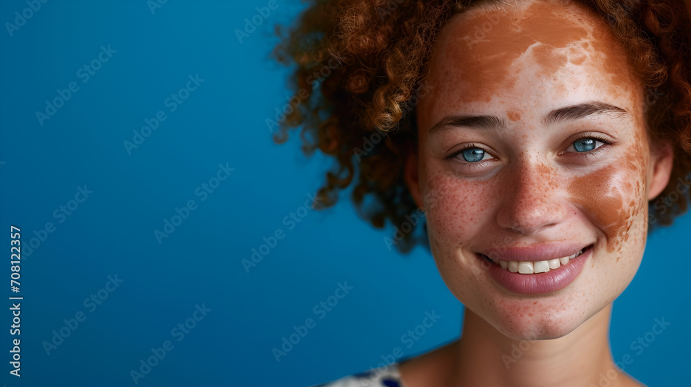 beautiful Caucasian model with vitiligo skin condition beautiful Caucasian model with vitiligo skin condition