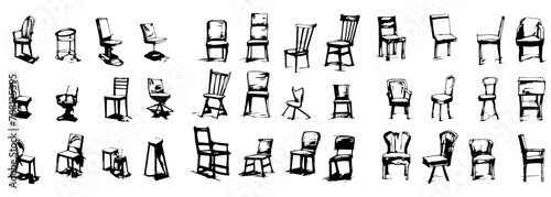 Verschiedene Vektor Grafiken im Bereich vektor, grafik, illustration, mensch, bar, abstrakt, sketch, Skizze, Silhouette, schwarz, weiß, black, white, 
