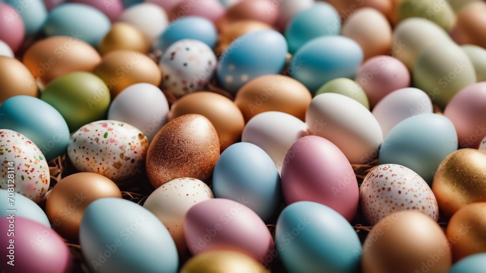 Easter's charm a serene sunrise, playful bunny, or intricate still life. Adorned with pastels, blossoms, and eggs, it captures the essence of family, tradition, and spring's beauty, generative AI Easter's charm a serene sunrise, playful bunny, or intricate still life. Adorned with pastels, blossoms, and eggs, it captures the essence of family, tradition, and spring's beauty, generative AI