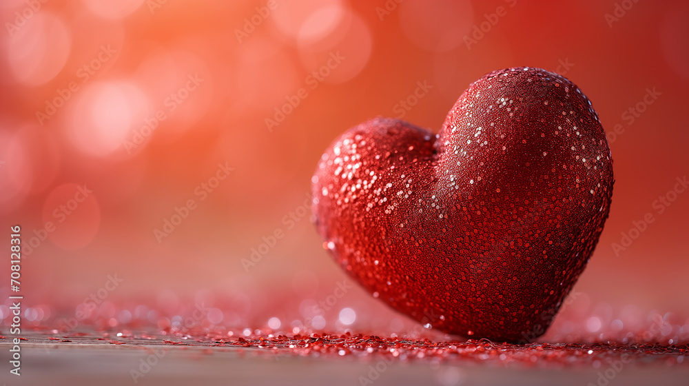 A 3D red heart on a brilliant background. A 3D red heart on a brilliant background.