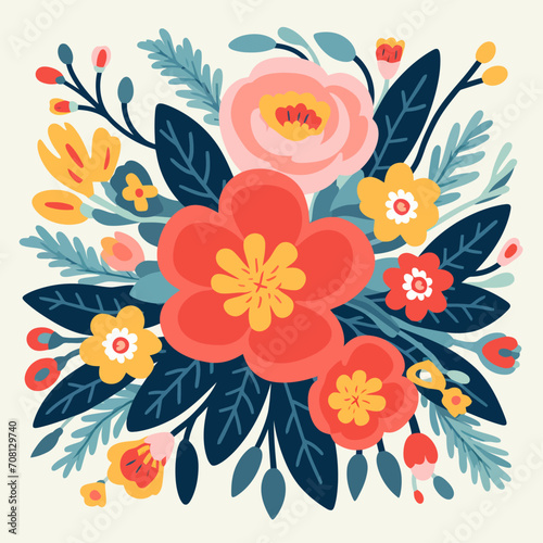 vector garden botanical element collection set