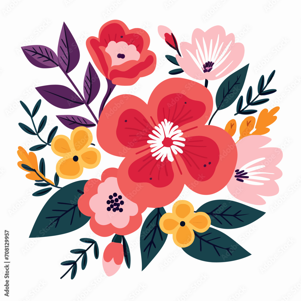 vector garden botanical element collection set vector garden botanical element collection set