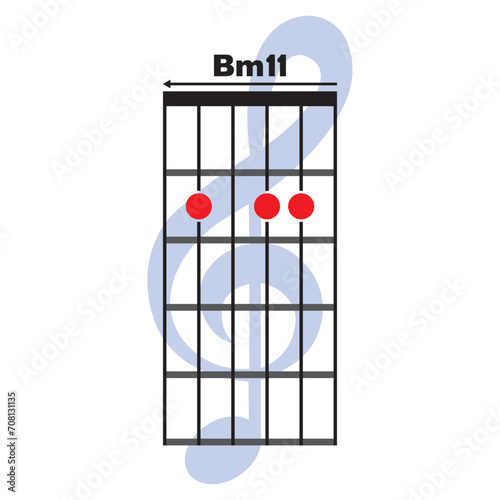 Bm11  guitar chord icon