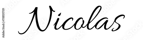 Nicolas. - black color - name - ideal for websites, emails, presentations, greetings, banners, cards, books, t-shirt, sweatshirt, prints, cricut, silhouette,		