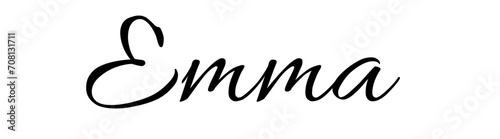 Emma - black color - female name - ideal for websites, emails, presentations, greetings, banners, cards, books, t-shirt, sweatshirt, prints, cricut, silhouette,		

