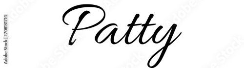 Patty - black color - female name - ideal for websites, emails, presentations, greetings, banners, cards, books, t-shirt, sweatshirt, prints, cricut, silhouette,		

 photo