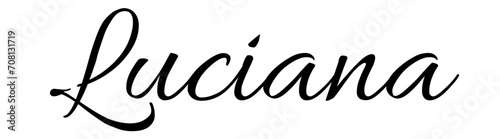 Lucia - black color - female name - ideal for websites, emails, presentations, greetings, banners, cards, books, t-shirt, sweatshirt, prints, cricut, silhouette,