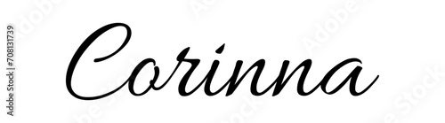 Corinna - black color - female name - ideal for websites, emails, presentations, greetings, banners, cards, books, t-shirt, sweatshirt, prints, cricut, silhouette,		

