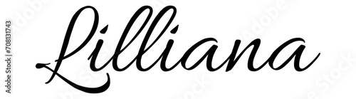 Lilliana - black color - female name - ideal for websites, emails, presentations, greetings, banners, cards, books, t-shirt, sweatshirt, prints, cricut, silhouette,