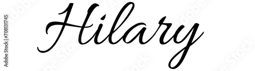Hilary - black color - female name - ideal for websites, emails, presentations, greetings, banners, cards, books, t-shirt, sweatshirt, prints, cricut, silhouette,		

