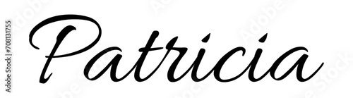 Patricia - black color - female name - ideal for websites, emails, presentations, greetings, banners, cards, books, t-shirt, sweatshirt, prints, cricut, silhouette,		

