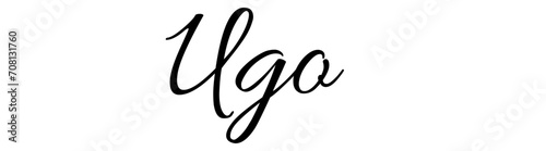 Ugo - black color - nome - ideal for websites, emails, presentations, greetings, banners, cards, books, t-shirt, sweatshirt, prints, cricut, silhouette, 