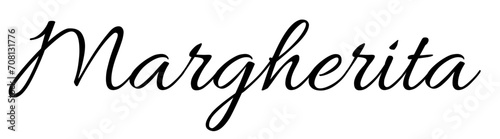 Margherita - black color - female name - ideal for websites, emails, presentations, greetings, banners, cards, books, t-shirt, sweatshirt, prints, cricut, silhouette,		

