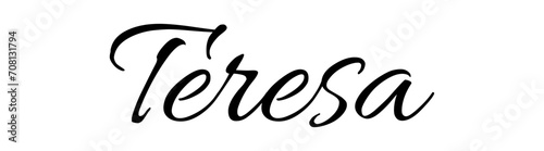 Teresa - black color - female name - ideal for websites, emails, presentations, greetings, banners, cards, books, t-shirt, sweatshirt, prints, cricut, silhouette,		


