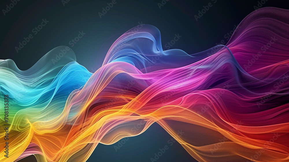 Abstract colorful, lines, wavy, smoky, effective, striking, background and website photos. Pink, purple, yellow, blue, orange, black, white, pastel. Vibrant and smoky visuals. wallpaper