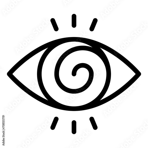 Hypnosis spiral eye icon
