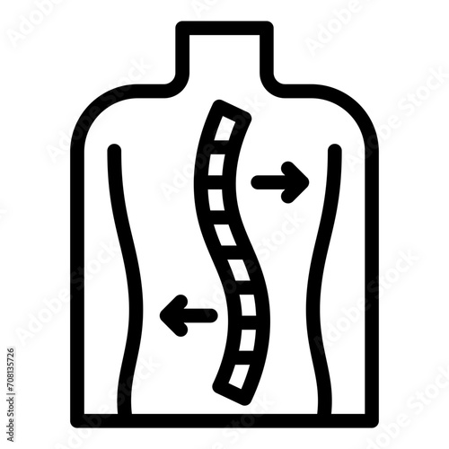 Chiropractic spine back icon