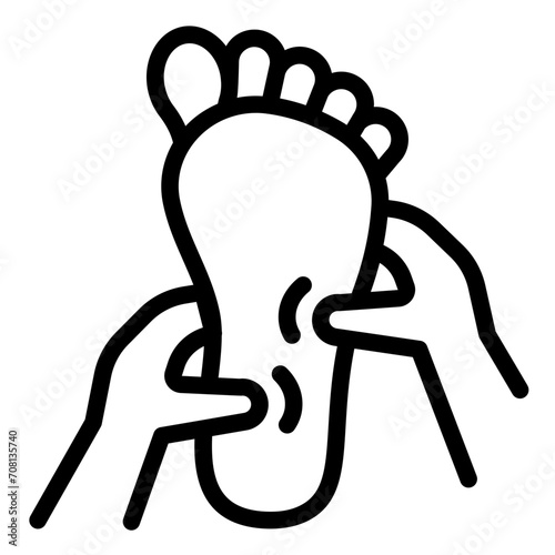 Accupressure foot massage icon