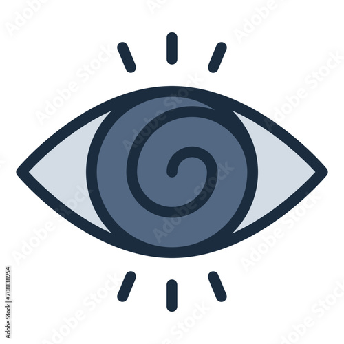Hypnosis spiral eye icon