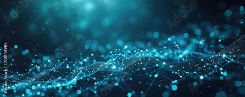 Technology abstract particle wave Background