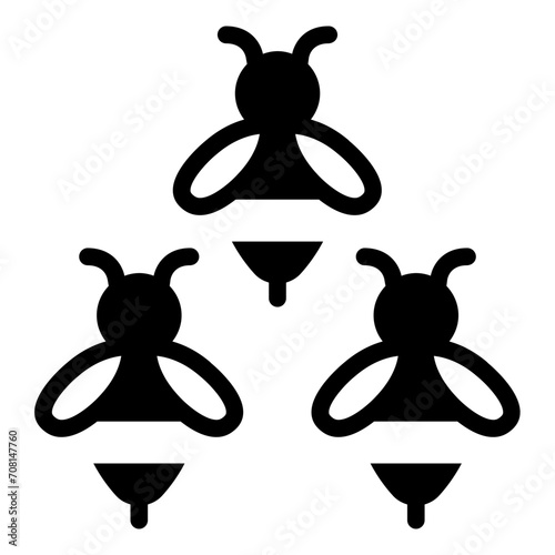Swarm bee animal icon