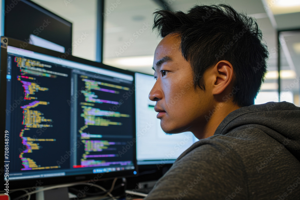 In the heart of Silicon Valley, a software engineer pondered the vast codebase of an ambitious artificial intelligence project. In the heart of Silicon Valley, a software engineer pondered the vast codebase of an ambitious artificial intelligence project.