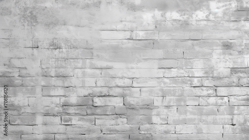 White brick wall texture. Abstract background for design with copy space.