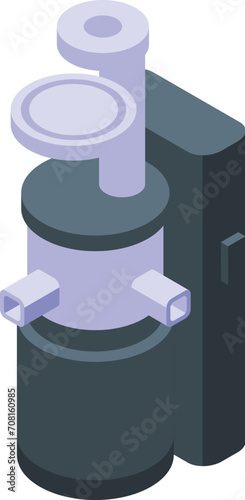 Fresh juicer icon isometric vector. Drink maker machine. Glass morning