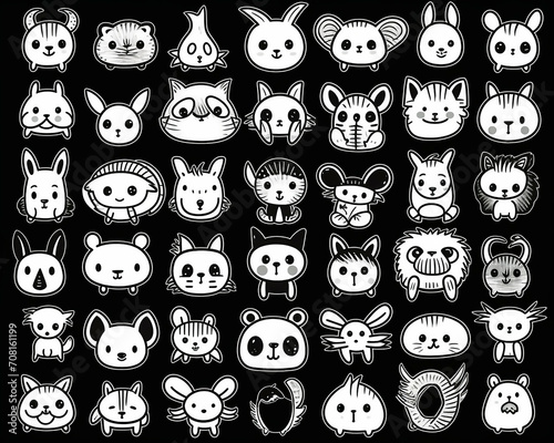 pattern with faces