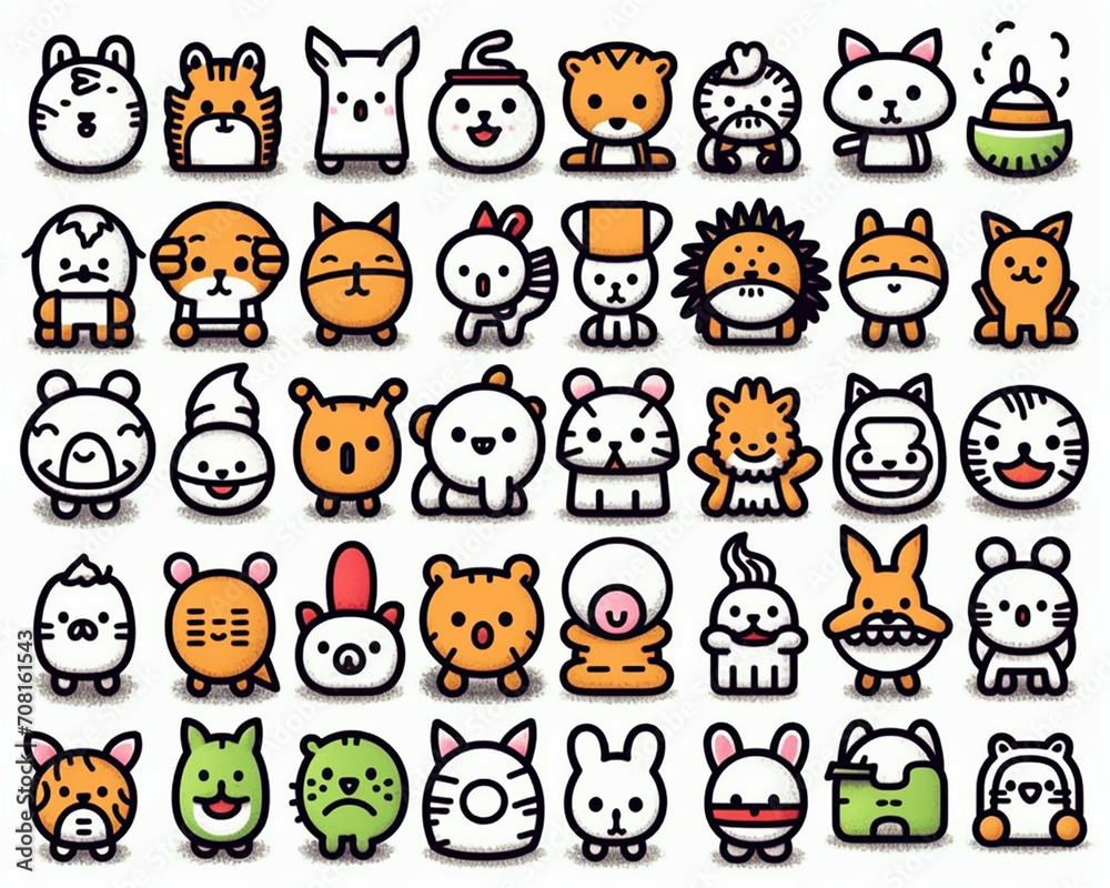 set of funny animals set of funny animals