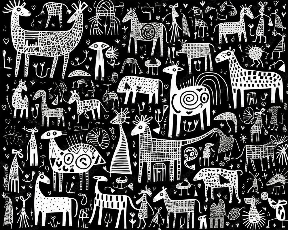 seamless pattern with animals