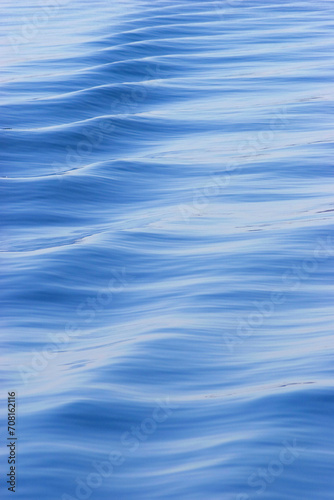 waves on a sea or lake water surface, caused by a boat or ferry, Lake Constance, Germany