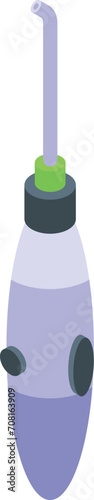 Dentist teeth irrigator icon isometric vector. Dental home care. Aid rinse device