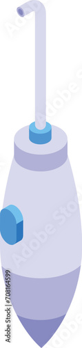 Sanitary teeth irrigator icon isometric vector. Care tech. Electric medical