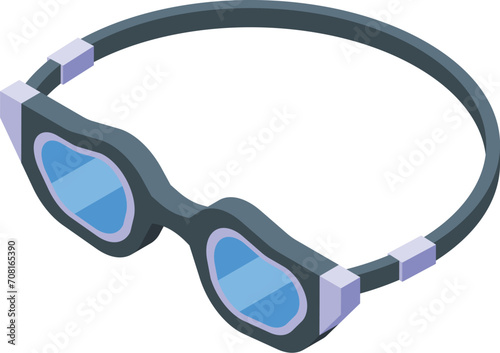 Glasses swim gear icon isometric vector. Sport accessory. Sign design sea