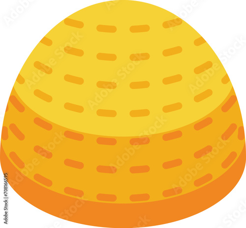 Dotted swim cap icon isometric vector. Travel fashion. Glasses liquid