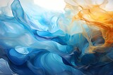 Liquid topaz and azure blending seamlessly, crafting a stunning and harmonious abstract background