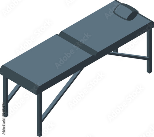 Tattoo studio bed icon isometric vector. Work fashion beauty. Business beauty