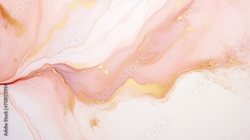 Elegant pink and gold abstract marble painting, luxury wedding card, women's day background, mother's day backdrop concept