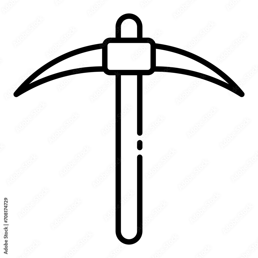 Pickaxe mining icon Pickaxe mining icon