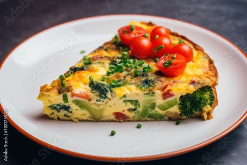 Broccoli and Cheese Frittata with Tomato Toast  Ai Generative