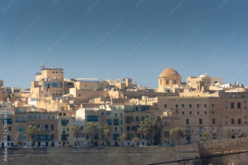Fototapeta premium Beautiful view of Birgu old town in Malta