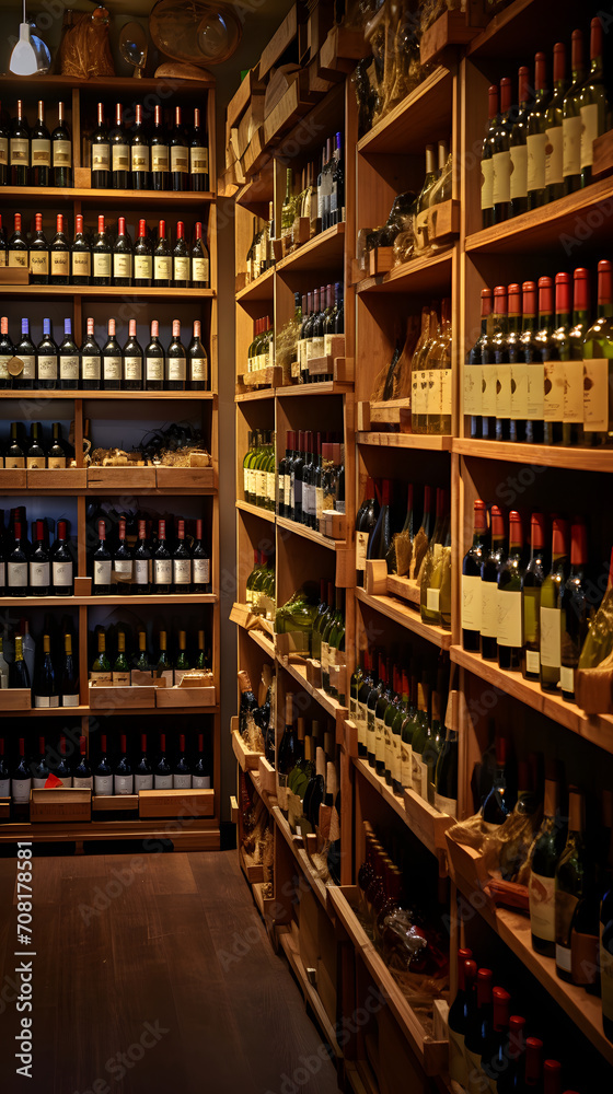 wine bottles in a row on the shelf	

