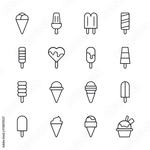 set of icons Ice Cream