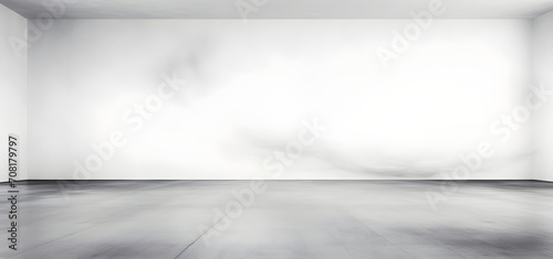 background of an empty white wall in an empty room	 photo