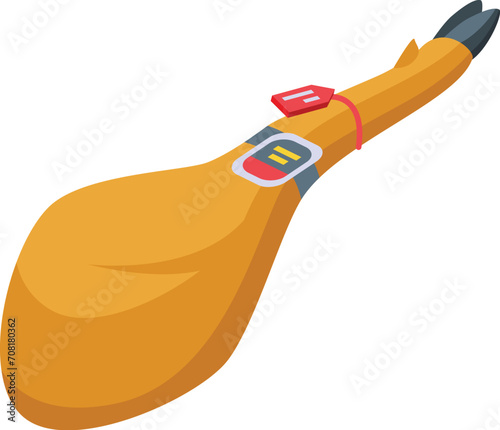 Spain food leg icon isometric vector. Bun gourmet. Leg spanish meat