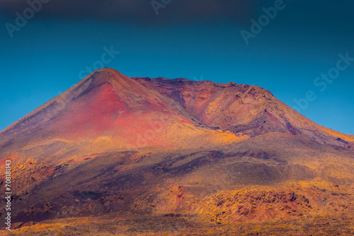 Landscape of El Cuervo Volcano in Lanzarote   Canary Islands  Spain