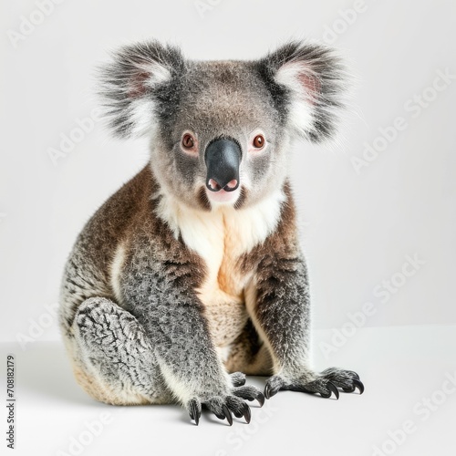 Koala on white background  AI generated Image