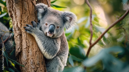 Koala on a tree, AI generated Image